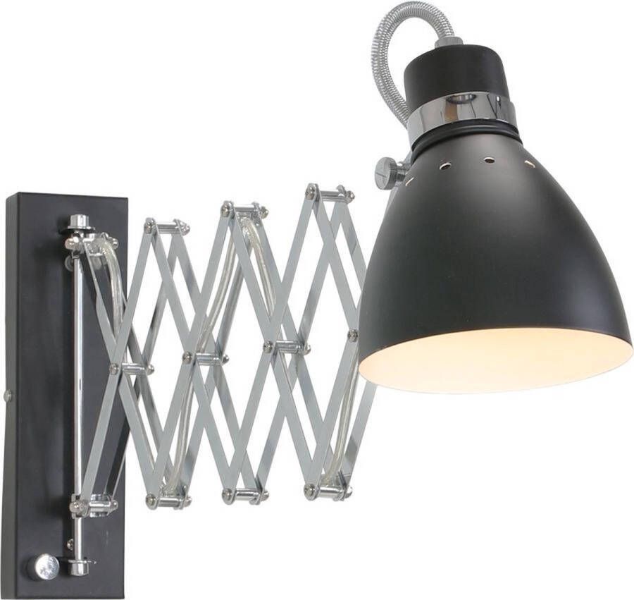 Steinhauer Lightning moderne wandlamp 1-l. Scharnier zwart