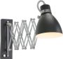 Steinhauer Lightning moderne wandlamp 1-l. Scharnier zwart - Thumbnail 1