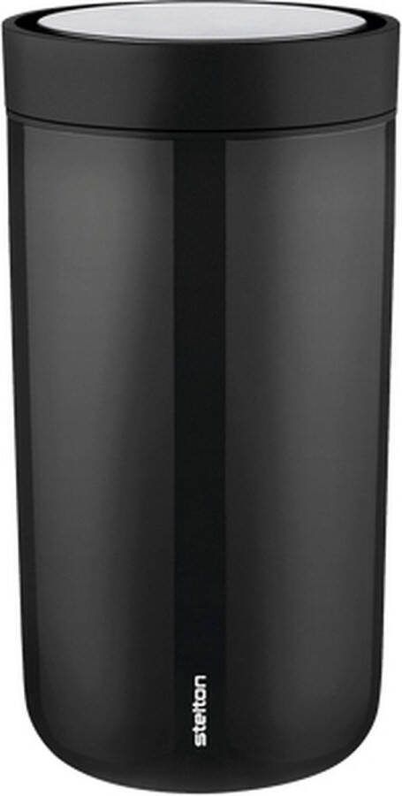 Stelton To-Go Click thermosbeker staal (Hoogte: 14 cm Kleur: zwart)