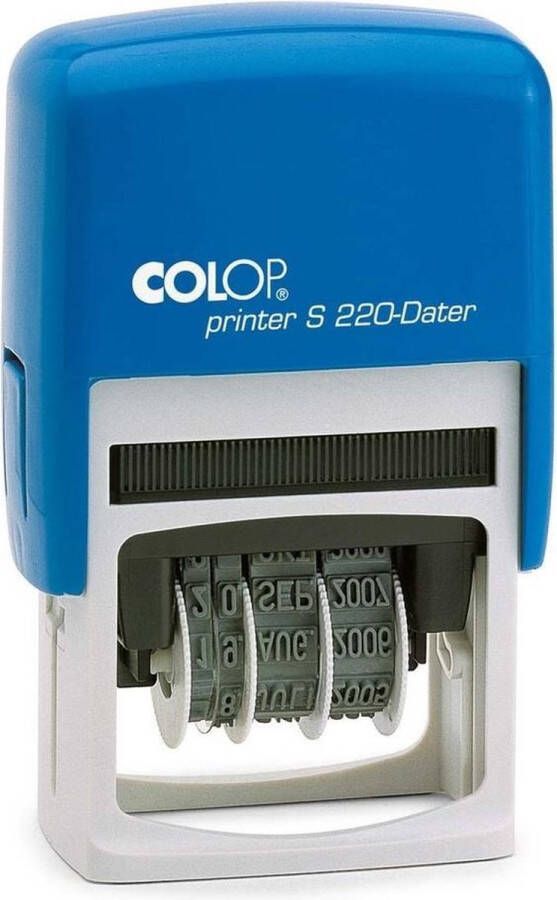 Stempel Stempelfabriek Colop Printer S220 D Blauw Stempels Datum stempel Nederlands Stempel afbeelding en tekst Datumstempel Datum Stempel met draaibare datum Gratis verzending