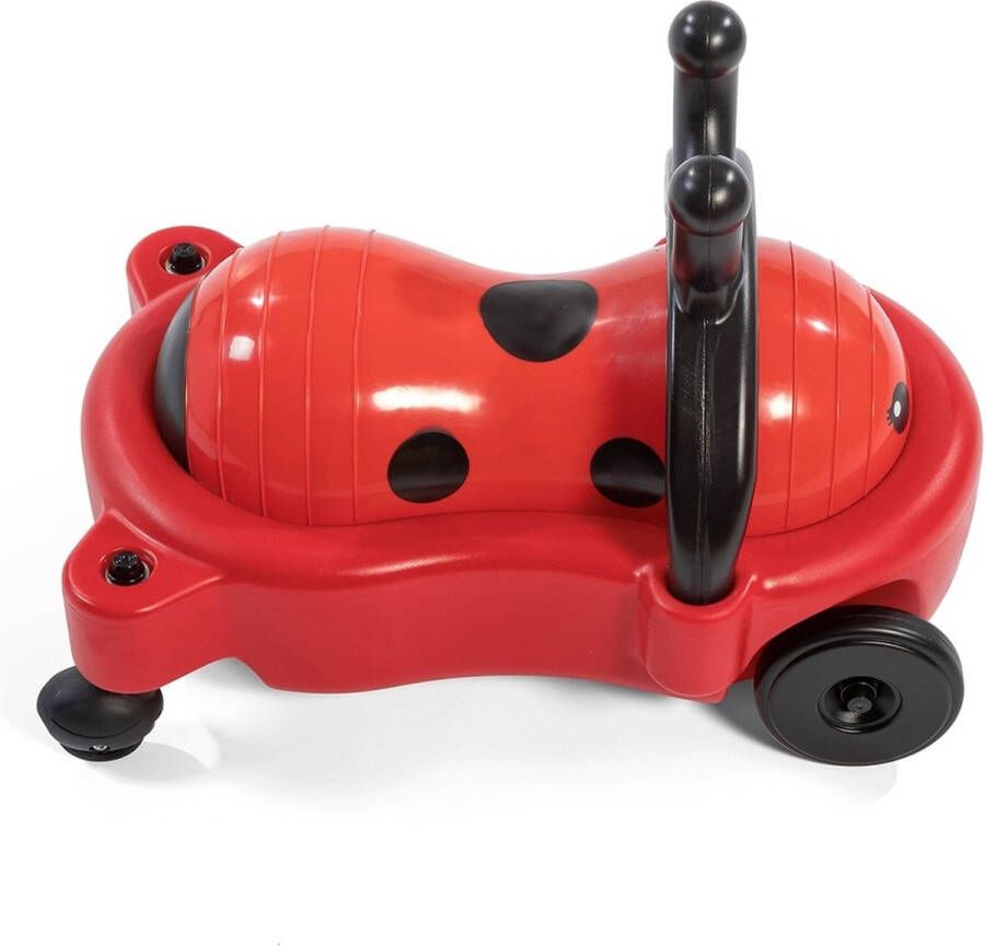Step2 Bouncy Buggy Lieveheersbeestje Skippybal en Loopauto 2-in-1 Speelgoed voor kinderen vanaf 2 in de vorm van een hommel Loopwagen in rood & zwart
