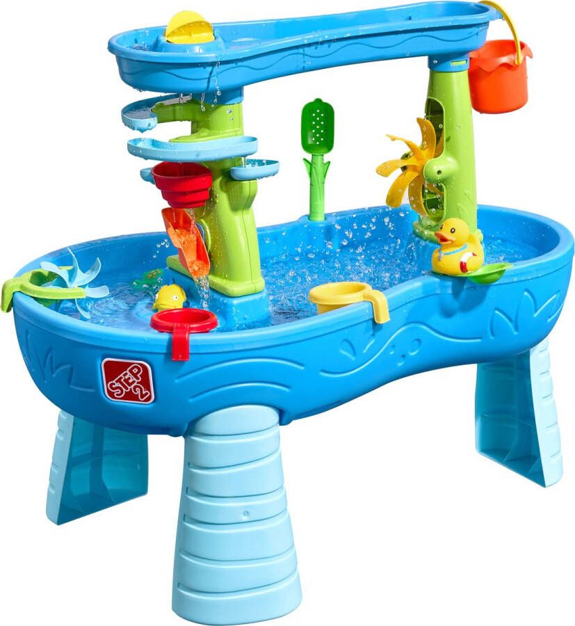 Step2 Double Showers Splash Watertafel Incl. 11-delige accessoireset Waterspeelgoed voor kind Activiteitentafel met water voor de tuin buiten