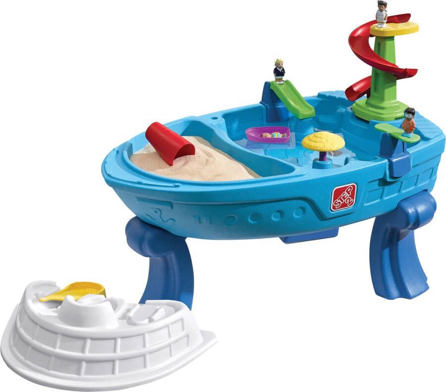 Step2 Fiesta Cruise Boot Watertafel Met Deksel en 10 accessoires Waterspeelgoed voor kind Activiteitentafel met water voor de tuin buiten