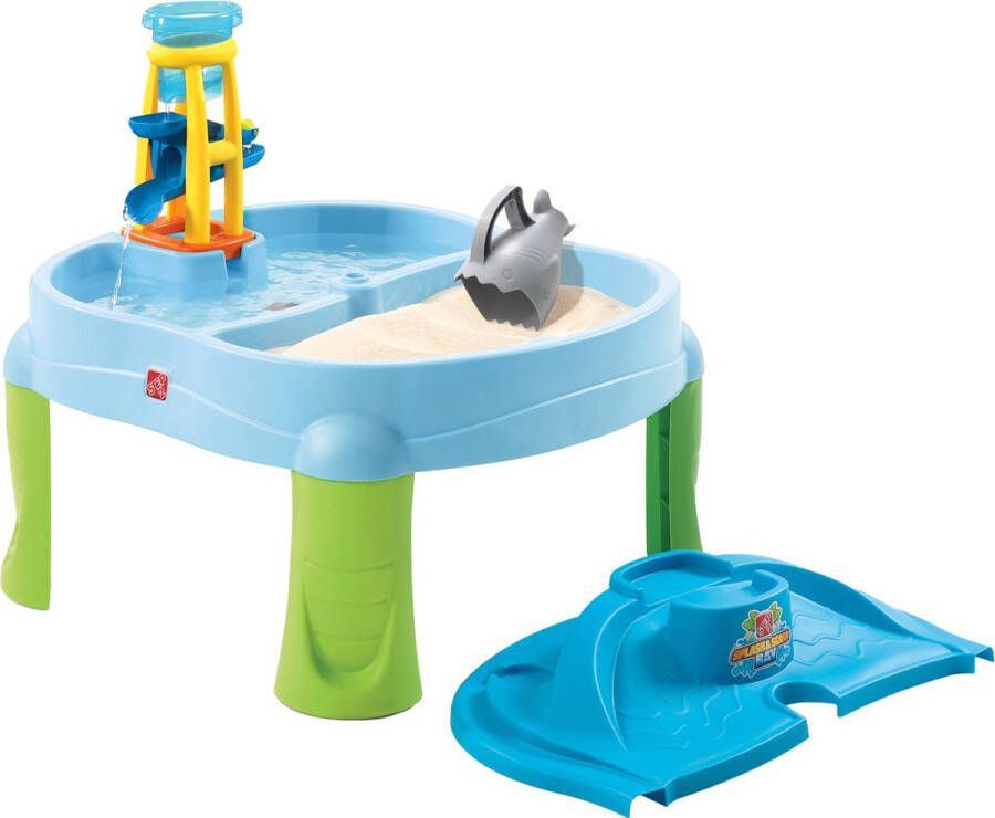 Step2 Splash & Scoop Bay Zand & Watertafel Met Deksel en 5 accessoires Waterspeelgoed voor kinderen Activiteitentafel Zandtafel voor de tuin buiten
