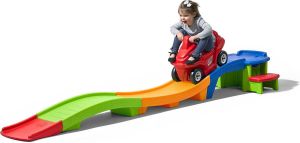 Step2 Up & Down Roller Coaster Rapid Ride & Hide Edition Kinderachtbaan met loopauto 2 74m achtbaan voor kinderen met speelgoed auto