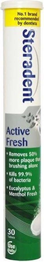 Steradent Reinigingstabletten Active Fresh 30 Tabletten