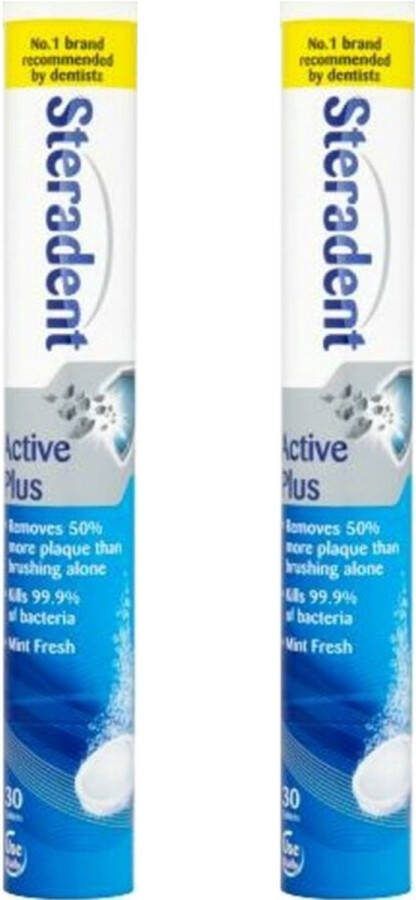 Steradent Reinigingstabletten Active Plus 2 x 30 Tabletten