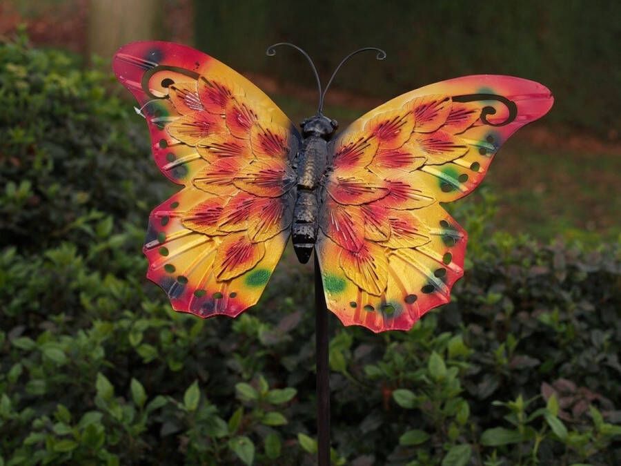 Stg80 Tuinsteker met grote vlinder