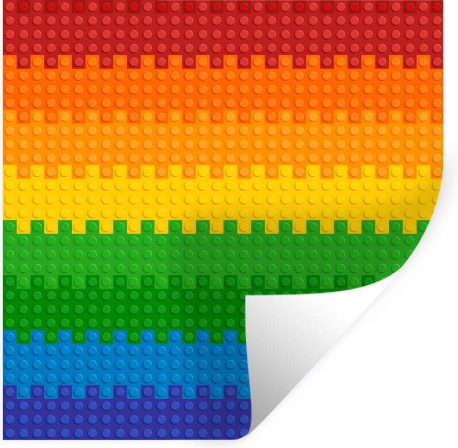 StickerSnake Muursticker Regenboog Wonen Wanddecoratie 100x100 cm