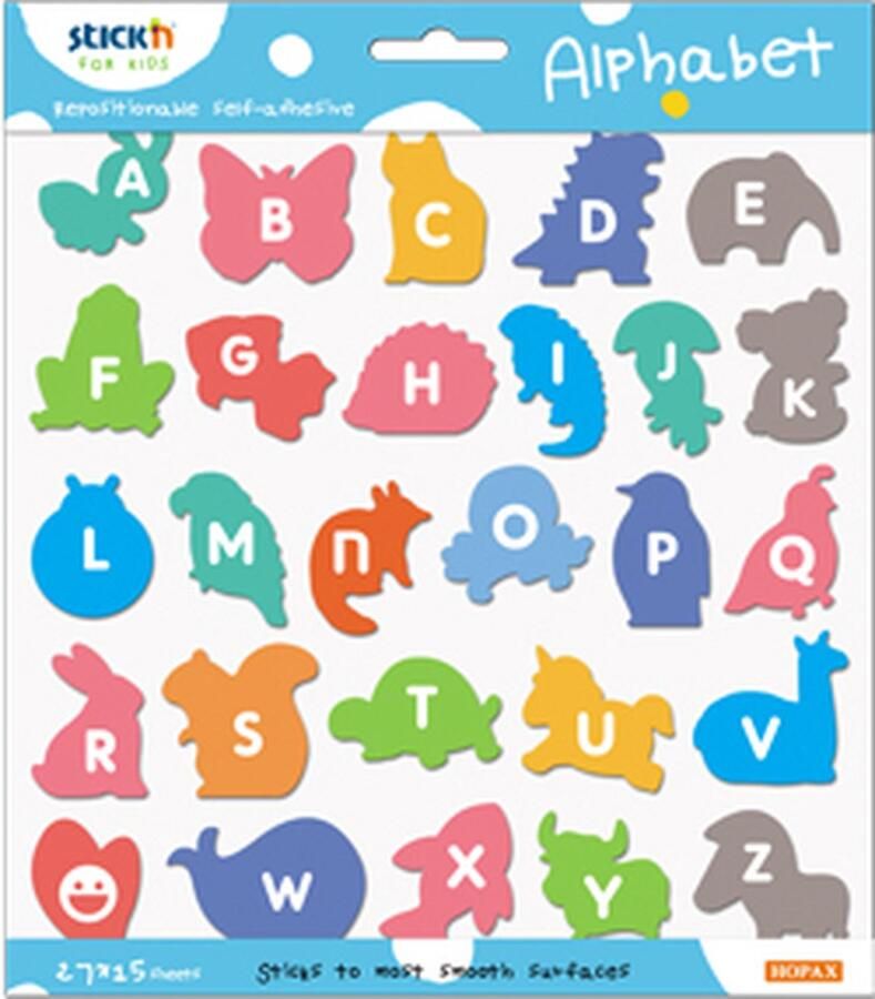 Stick'n Dieren Sticky Notes Educatief Speelgoed Stickerboek Alfabet