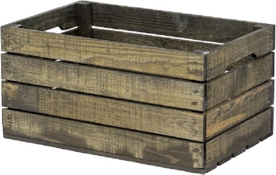 Stijf BV Houten Kist Middel Zwart Opbergkist Geschenkverpakking Gift Kado
