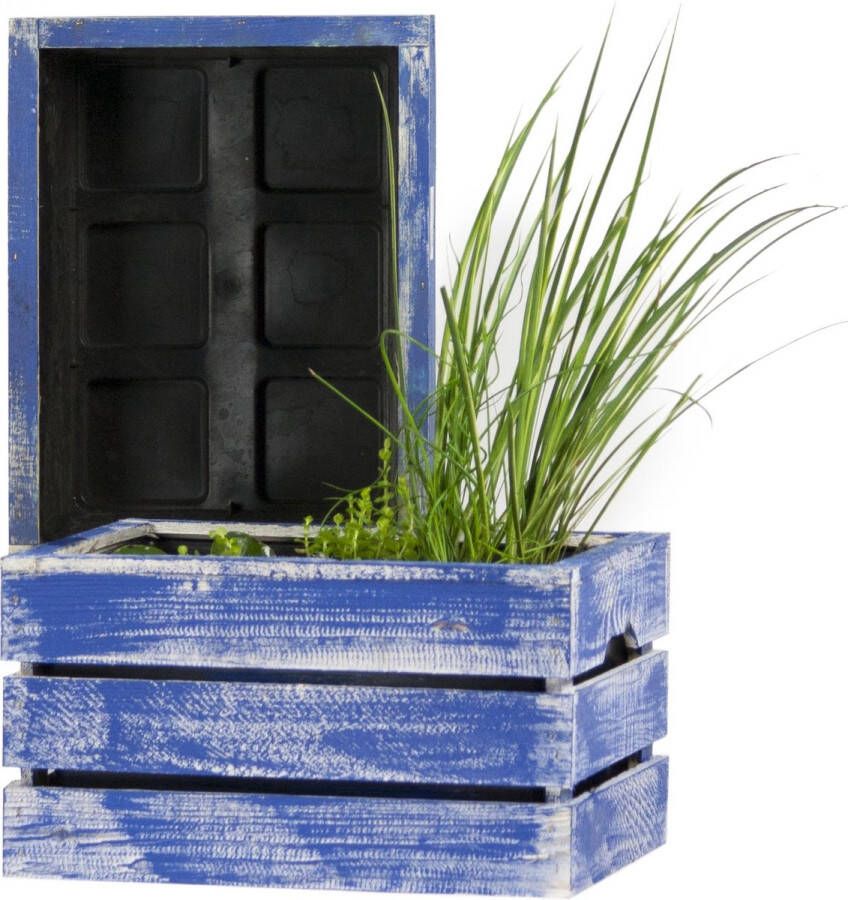 Stijf handmade Waterplanten kist blue Balkon Terrasvijver Minivijver Hout