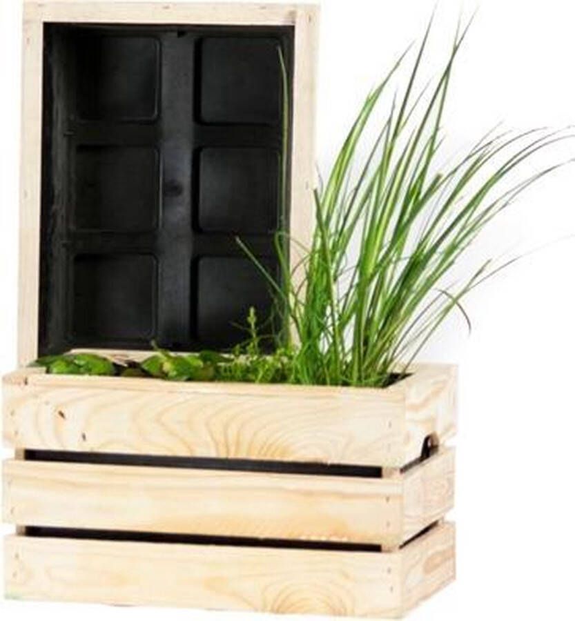 Stijf handmade Waterplanten kist naturel Balkon Terrasvijver Minivijver Hout