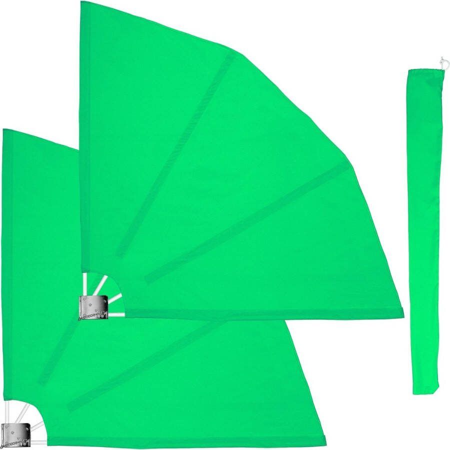 Stilista Balkonschermen Set van 2 Privacyschermen Wand 140 x 140 cm Groen