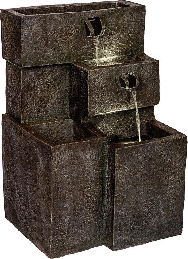 Stilista Water Fontein Stenen Buiten Ornament Tuindecoratie Waterval 48 x 42 x 76 cm