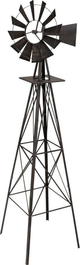 Stilista Windwijzer Staand Windmolen Windspinner Amerikaans Roestvrij 64 x 245 cm 10 kg Brons