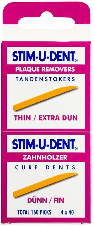 Stimudent 6x Stim-U-Dent Tandenstokers Thin Extra Dun 160 stuks