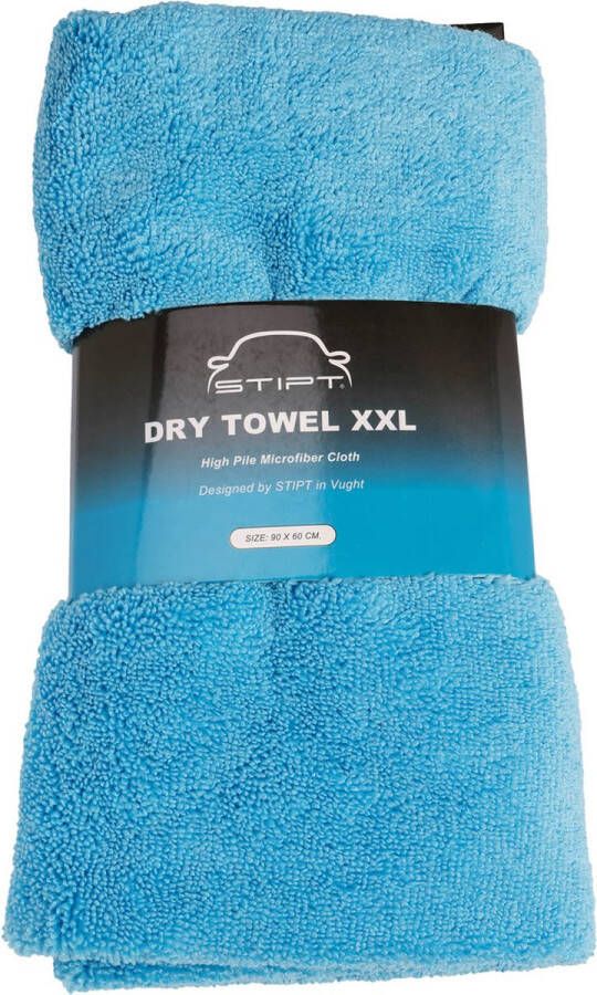 Stipt Polish Point Stipt Dry Towel XXL Stipt Hoogpolige Microvezeldoek 90x60cm -Blauw