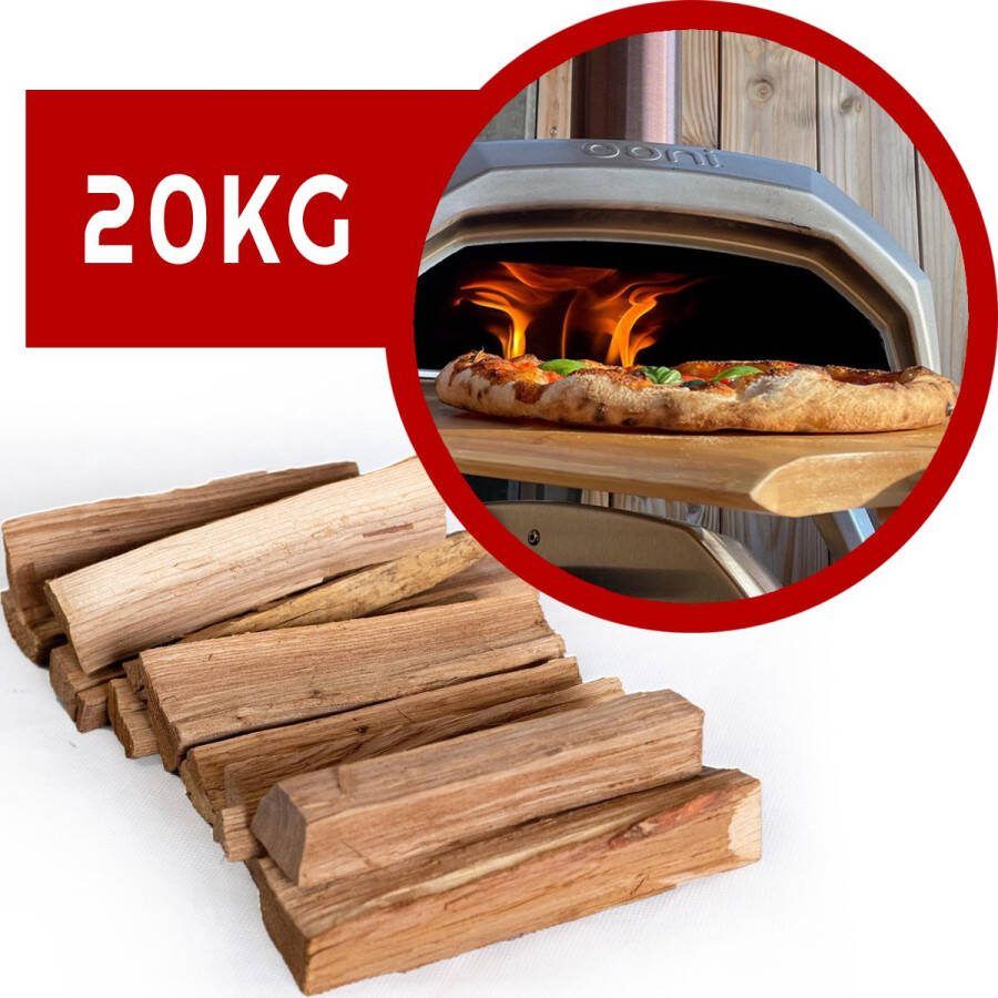 STOCERS Pizzahout voor kleine pizzaoven 20 kilogram eiken pizza hout voor Ooni Karu oven