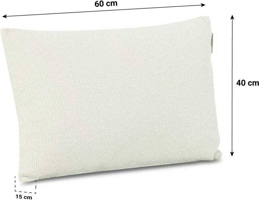 Stoff Minako sierkussen 60 x 40 cm Taupe-naturel-bruin Afritsbaar Inclusief binnenkussen