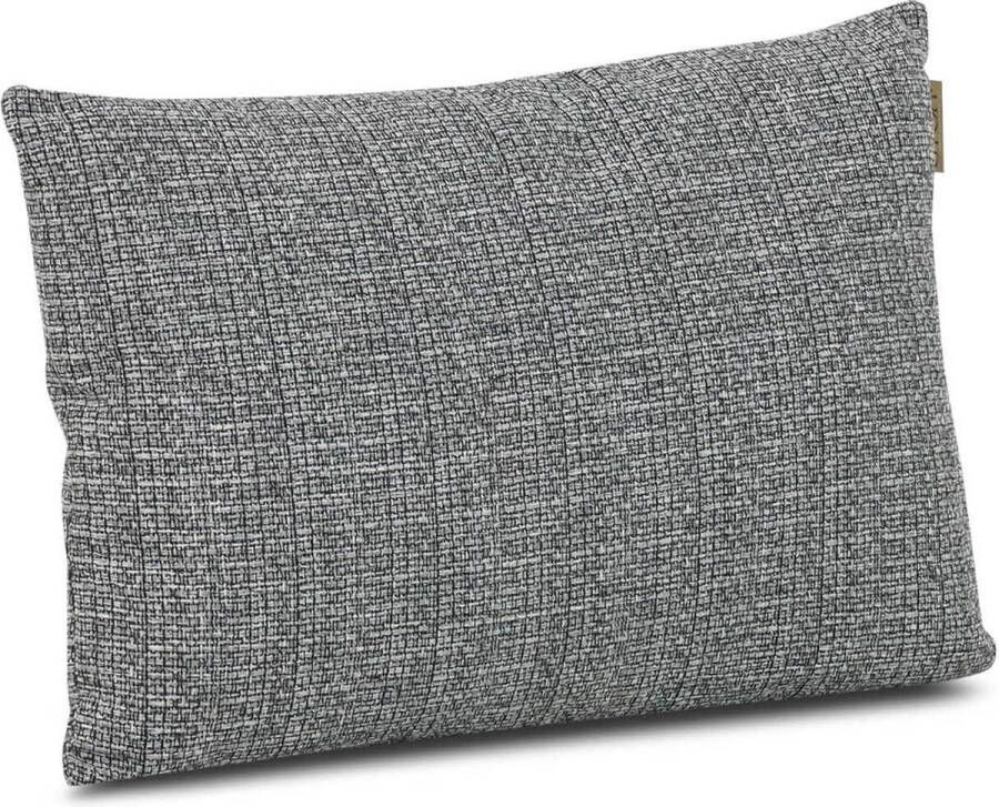 Stoff Miné sierkussen 60 x 40 cm Grijs-antraciet Afritsbaar Inclusief binnenkussen