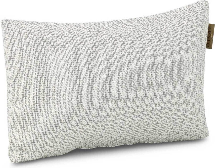 Stoff Misao sierkussen 50 x 30 cm Taupe-naturel-bruin Afritsbaar Inclusief binnenkussen