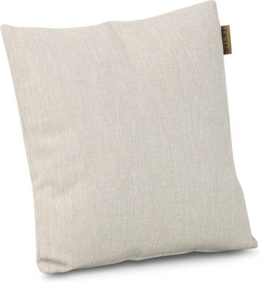 Stoff Morie sierkussen 45 x 45 cm Taupe-naturel-bruin Afritsbaar Inclusief binnenkussen