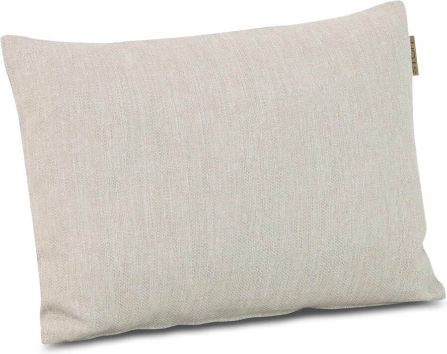 Stoff Morie sierkussen 60 x 40 cm Taupe-naturel-bruin Afritsbaar Inclusief binnenkussen