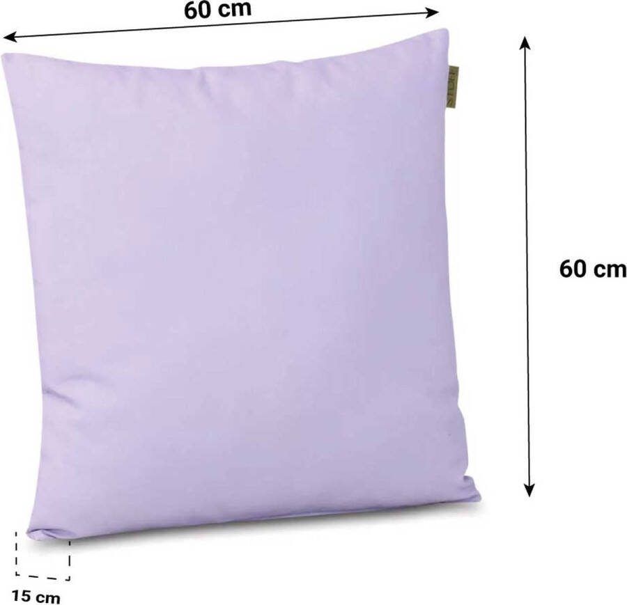 Stoff Ran sierkussen 60 x 60 cm Paars Afritsbaar Inclusief binnenkussen