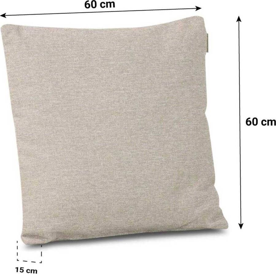 Stoff Sai sierkussen 60 x 60 cm Grijs-antraciet Afritsbaar Inclusief binnenkussen