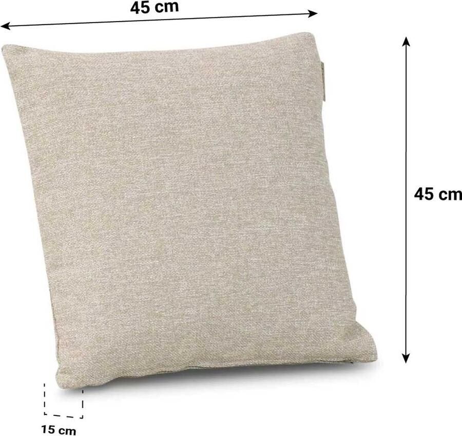 Stoff Sai sierkussen 45 x 45 cm Grijs-antraciet Afritsbaar Inclusief binnenkussen
