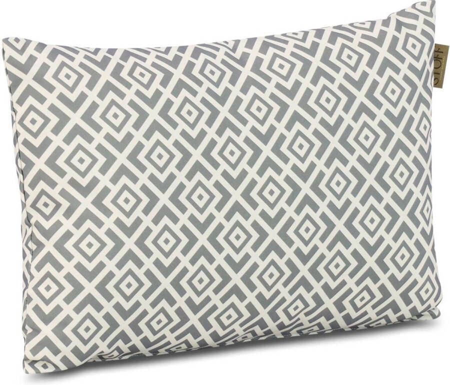 Stoff Tami sierkussen 60 x 40 cm Grijs-antraciet Afritsbaar Inclusief binnenkussen