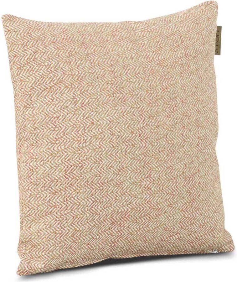 Stoff Yo sierkussen 45 x 45 cm Taupe-naturel-bruin Afritsbaar Inclusief binnenkussen