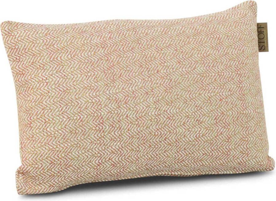 Stoff Yo sierkussen 50 x 30 cm Taupe-naturel-bruin Afritsbaar Inclusief binnenkussen