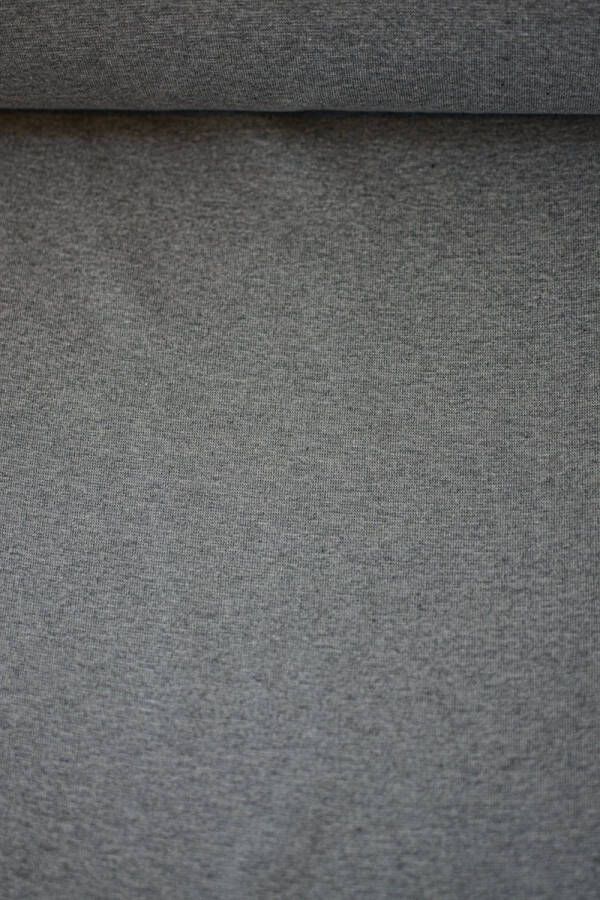 Stoffenboetiek Boordstof fijn medium grijs melange 1 meter modestoffen voor naaien stoffen