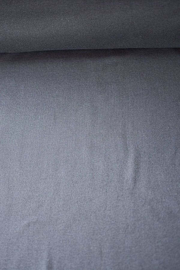 Stoffenboetiek Fijne boordstof uni donkerblauw grijs 1 meter modestoffen voor naaien stoffen