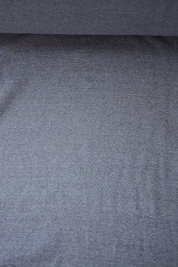 Stoffenboetiek Fijne boordstof uni grijs melange wit 1 meter modestoffen voor naaien stoffen