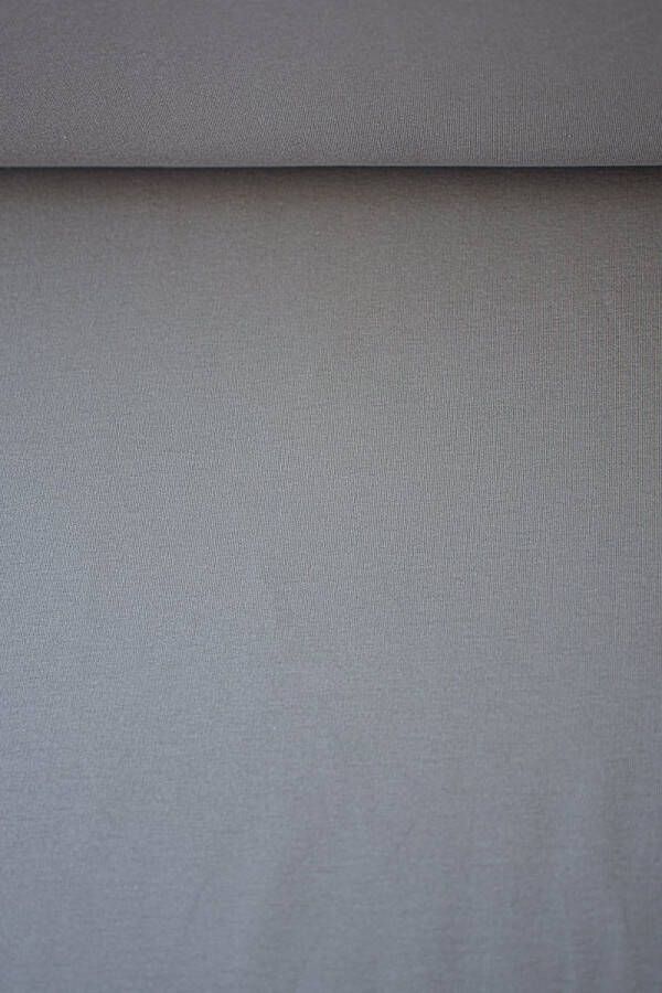 Stoffenboetiek French terry uni grijs 1 meter modestoffen voor naaien stoffen