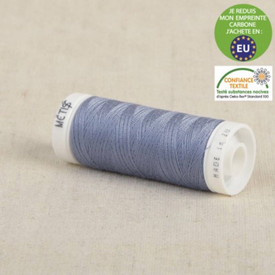 Stoffenboetiek Garen 2 stuks 200m grijs blauw universeel naaigaren stikzijde