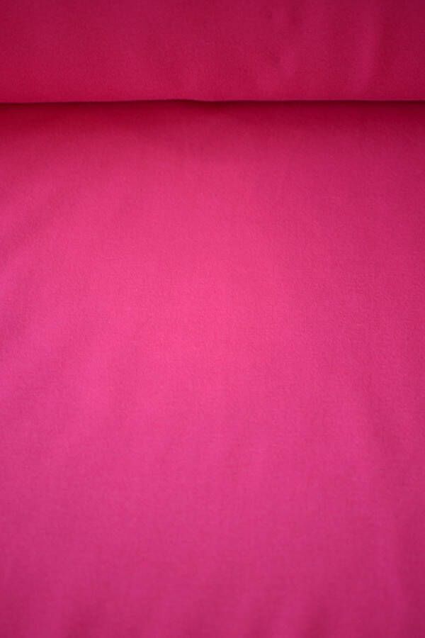 Stoffenboetiek Jogging uni fuchsia roze 1 meter modestoffen voor naaien stoffen