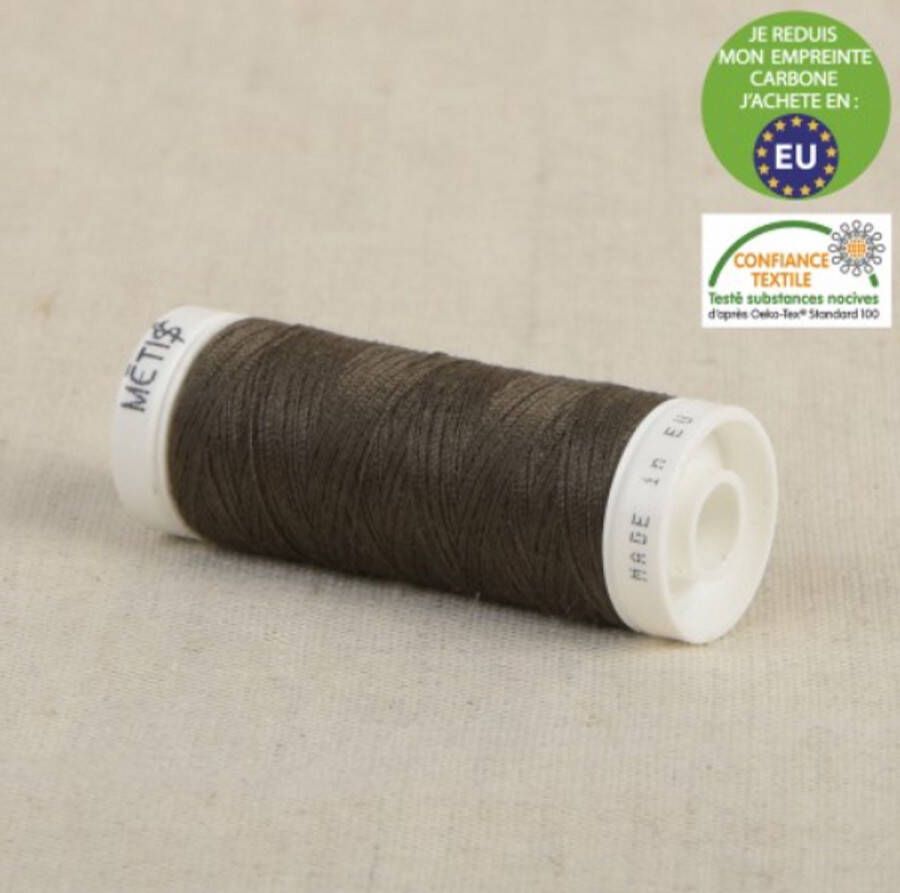 Stoffenboetiek Naaigaren 2 x 200m stuks bruin garen stikzijde stevig voor naaien textielgaren