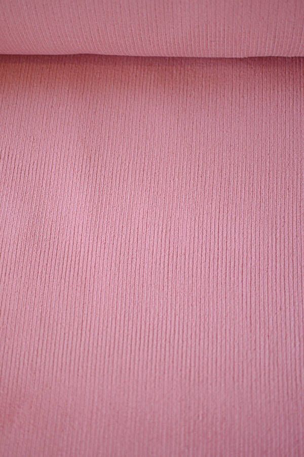 Stoffenboetiek Ribfluweel met stretch bubblegum roze 1 meter modestoffen voor naaien stoffen