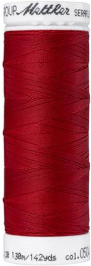 Stoffenboetiek Seraflex elastisch naaigaren 2 stuks diep rood 504 2 bobijnen van 130meter