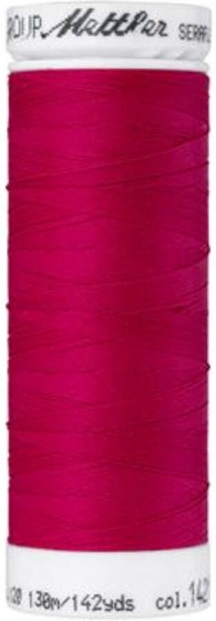 Stoffenboetiek Seraflex elastisch naaigaren 2 stuks fel roze 1421 2 bobijnen van 130meter