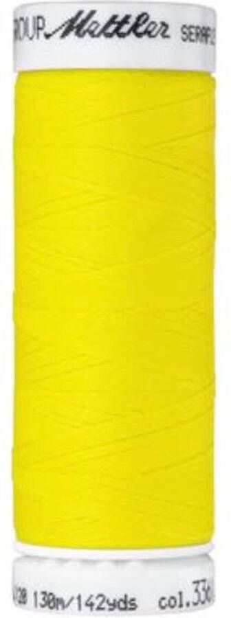 Stoffenboetiek Seraflex elastisch naaigaren 2 stuks kanarie geel 3361 2 bobijnen van 130meter