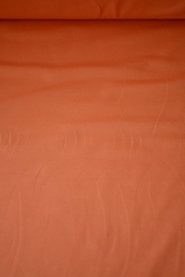 Stoffenboetiek Tricot uni oranje katoen 1 meter modestoffen voor naaien stoffen