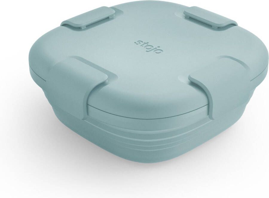 Stojo Bowl Vershouddoos Lunchbox met Deksel 700 ml Opvouwbaar Herbruikbaar Aquamarine