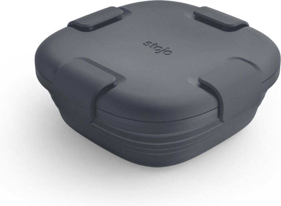 Stojo Bowl Vershouddoos Lunchbox met Deksel 700 ml Opvouwbaar Herbruikbaar Carbon