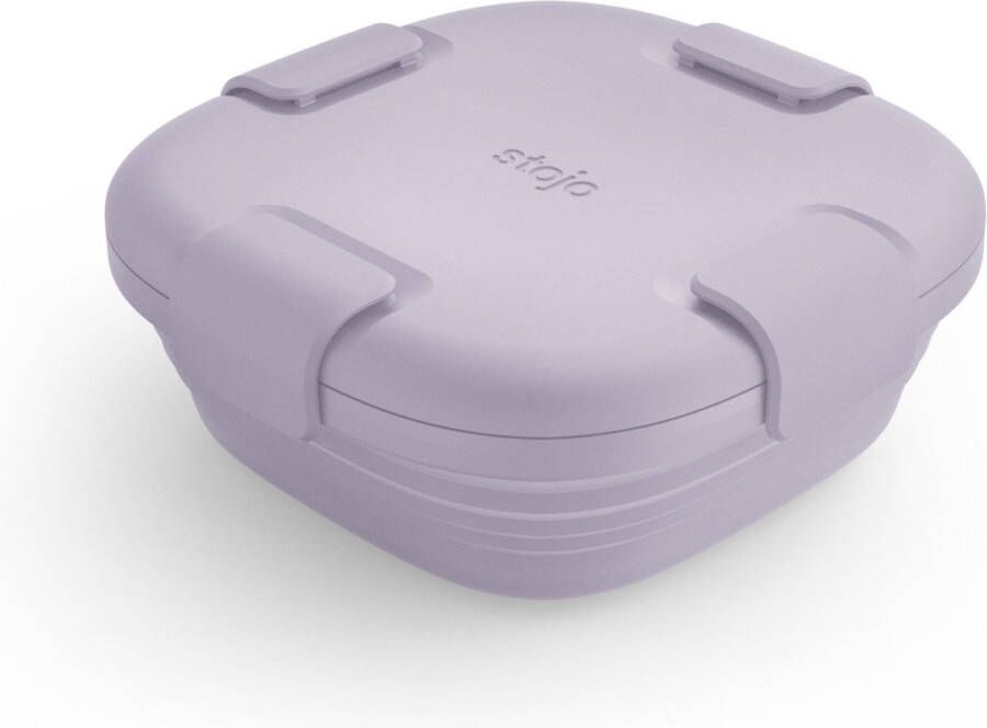 Stojo Bowl Vershouddoos Lunchbox met Deksel 700 ml Opvouwbaar Herbruikbaar Lilac