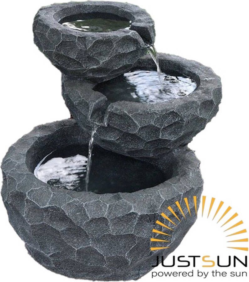 StonE'lite Fontein 3-traps met solarpaneel Stone-Lite